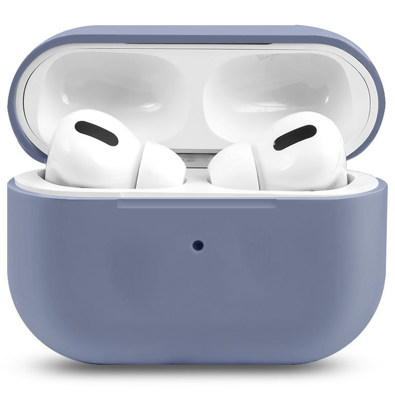 Ультратонкий силиконовый чехол для наушников Apple AirPods Pro / Эпл Аирподс Про / лавандовый  #1