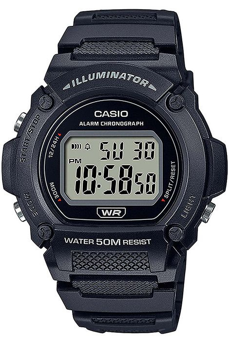 Электронные мужские наручные часы Casio Collection W-219H-1A с подсветкой, будильником и секундомером #1