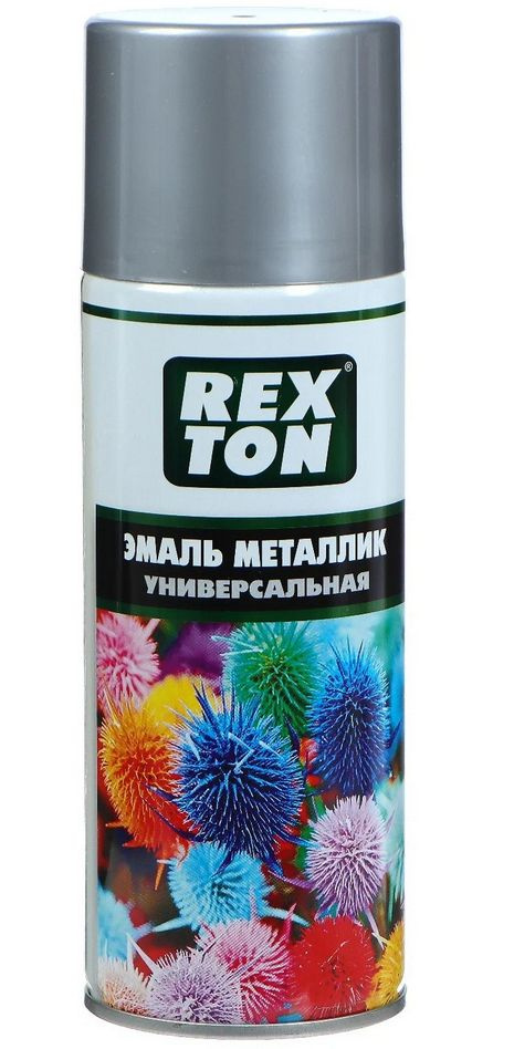 Эмаль аэрозольная металлик REXTON серебро 520 мл 12 шт (коробка)  #1
