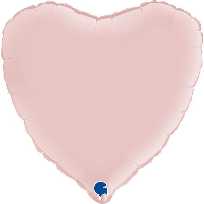 Воздушные шарики (18''/46 см) Шар воздушный в форме Сердце, Розовый, Сатин, 1 шт. для украшения праздника #1