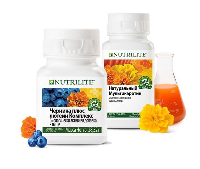 Набор NUTRILITE "Ультра защита для глаз" Натуральный мультикаротин, 90 капс. + Черника плюс лютеин, 62 #1