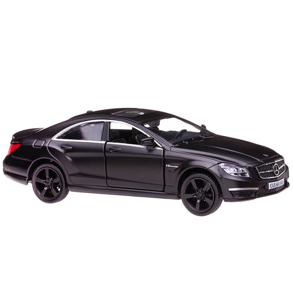 Машинка металлическая Uni-Fortune RMZ City 1:32 Mercedes Benz CLS 63 AMG, инерционная, черный матовый #1