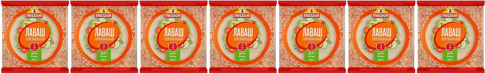 Лаваш Mission круглый пшеничный, комплект: 7 упаковок по 270 г  #1