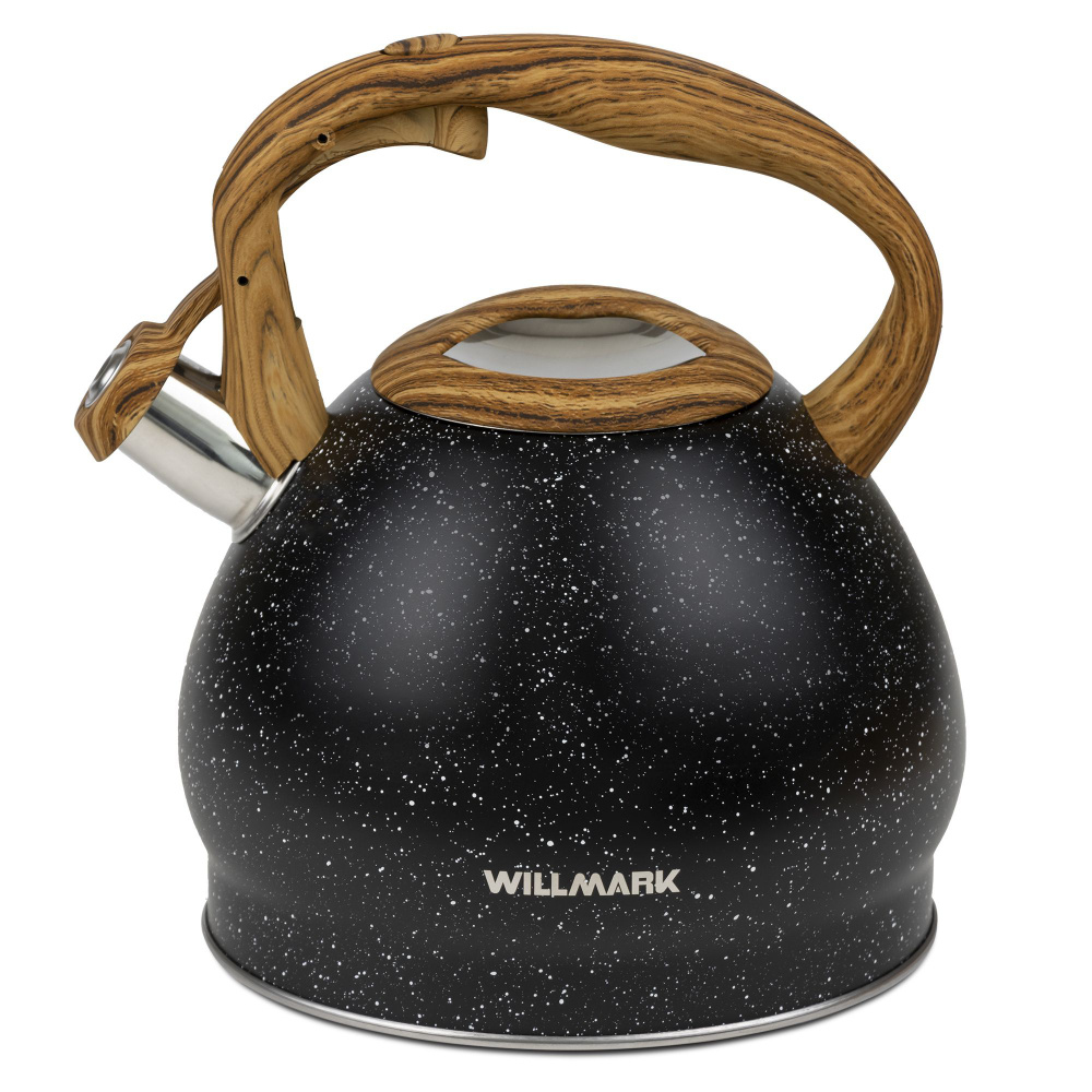 Чайник со свистком 3,5 л WILLMARK WTK-4033SS черный #1