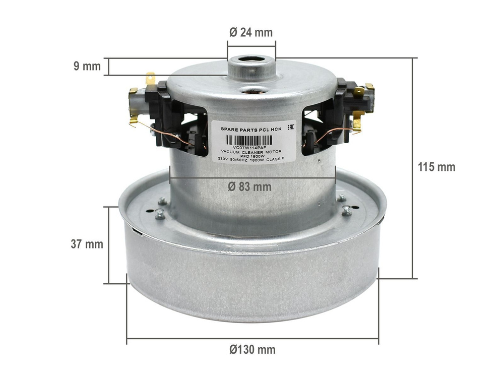 Двигатель для пылесоса универсальный 1800W H 115 мм D 130 мм, PFD1800W  #1