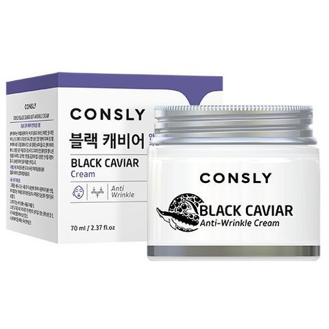 Consly Крем для лица против морщин с экстрактом черной икры, Black Caviar Anti-Wrinkle Cream, 70мл. Корея. #1