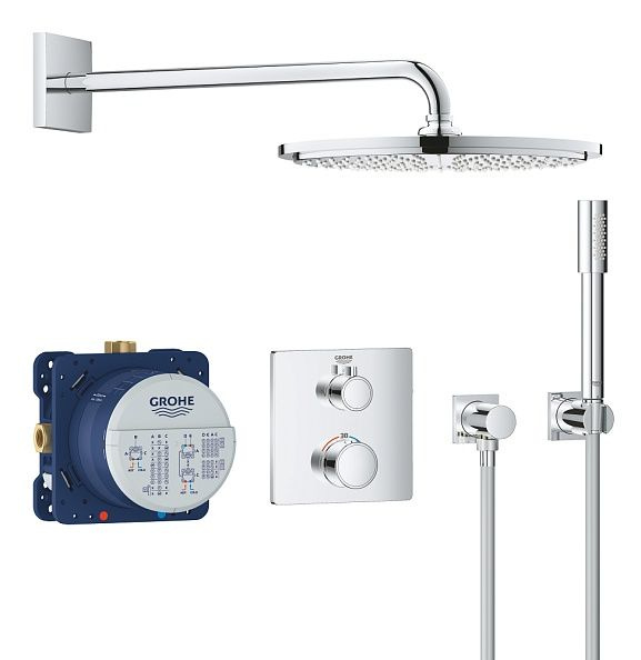 Душевая система с термостатом встроенным Grohe Grohtherm, хром (34730000)  #1