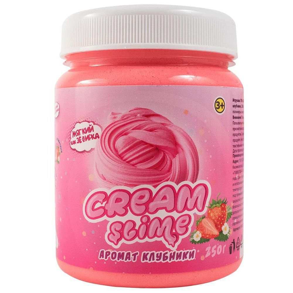Слайм Волшебный мир Cream-slime с ароматом клубники, 250 г #1