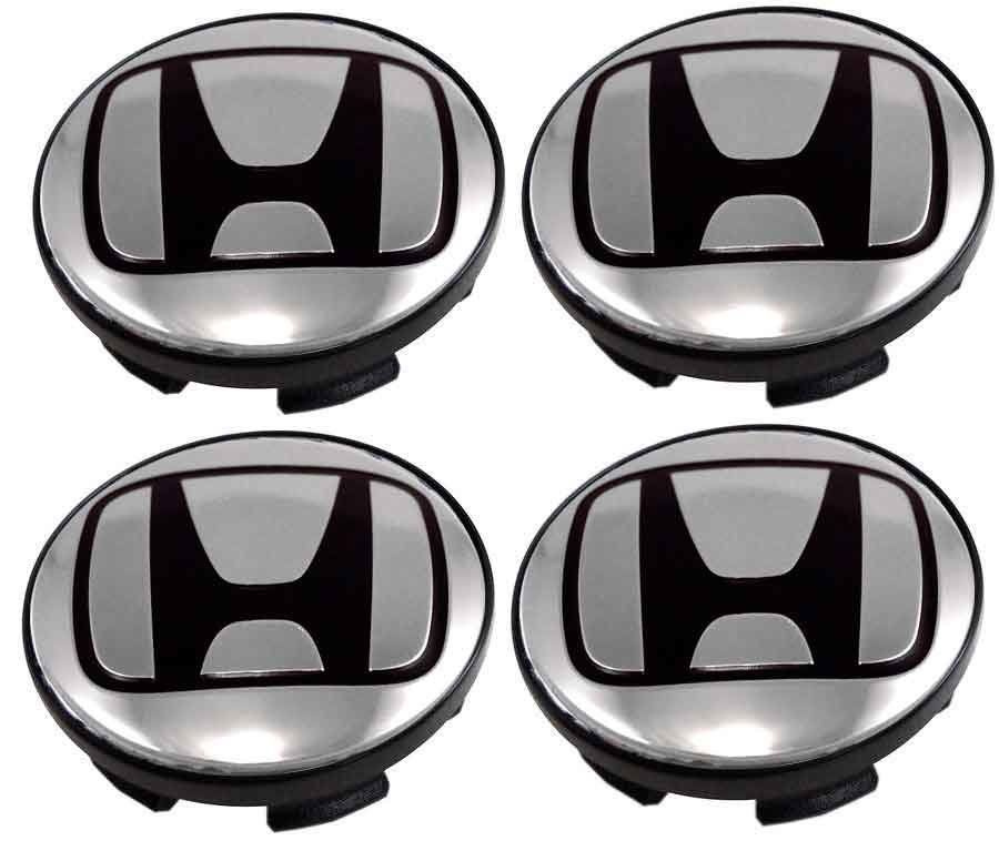 Колпачки на литые диски 60/54/10 мм - 4 шт / Заглушки ступицы Honda серебристые для дисков TG Raicing #1