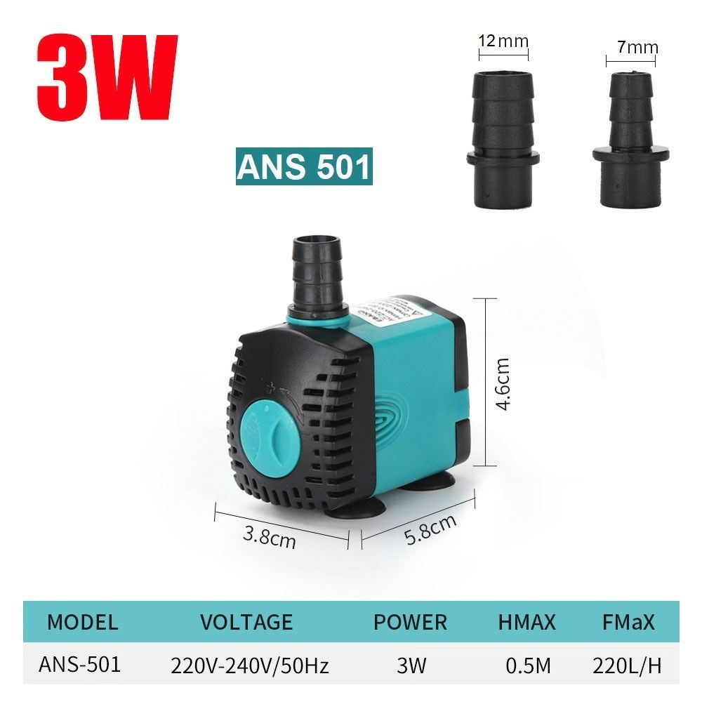 Насос- помпа для фонтана ANS-501 3W/ насос- помпа для аквариума и полива, погружной.  #1