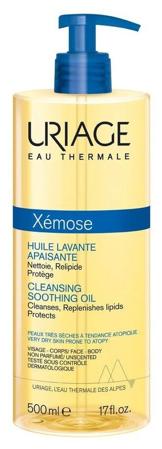 Uriage Очищающее успокаивающее масло Xemose Cleansing Soothing Oil, 500 мл  #1