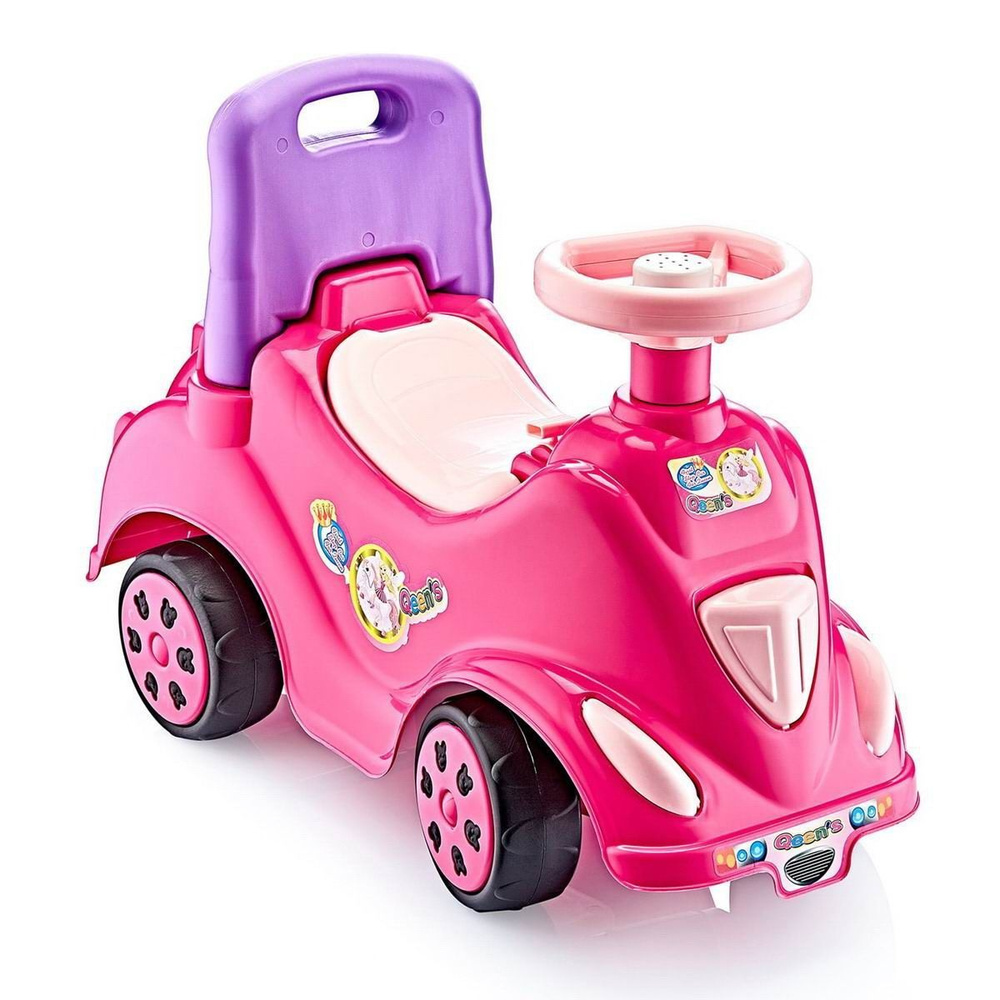 Каталка-машина GUCLU Cool Riders принцесса, с клаксоном, розовая  #1