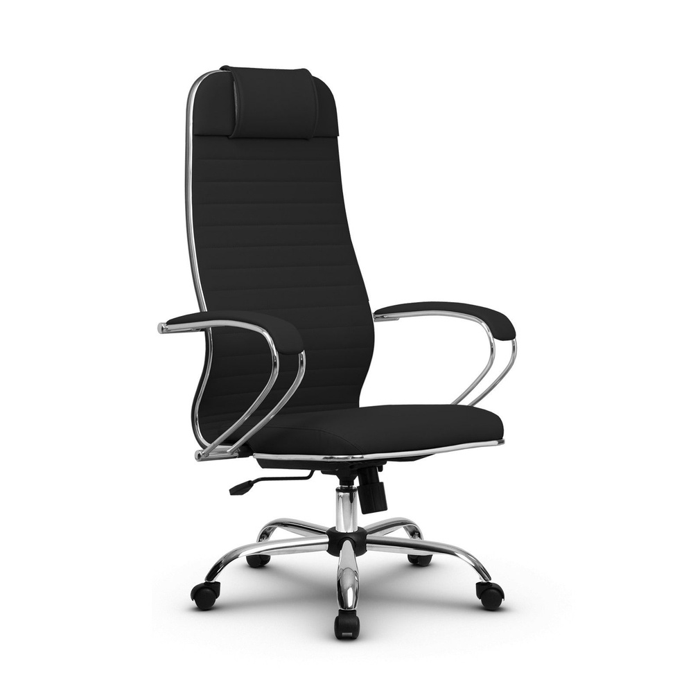 Кресло компьютерное, кресло руководителя Метта-17 131/003, экокожа, черный  #1