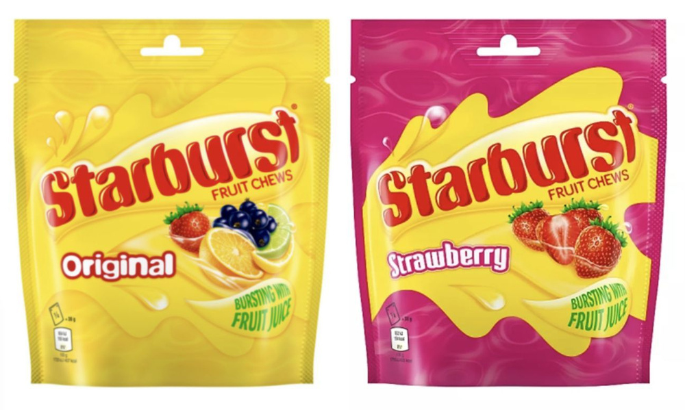 Набор из 2 пачек жевательных конфет Starburst Fruit Chews Strawberry и Original по 152 г  #1