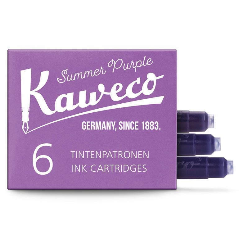 Набор картриджей для перьевой ручки KAWECO Summer Purple 6 шт. в картонной упаковке  #1