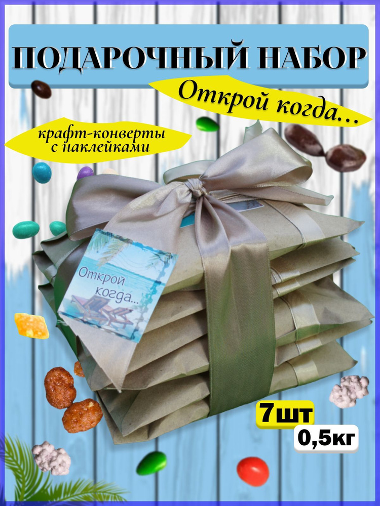 Подарочный бокс открой когда. Сладкий-кондитерский набор на день рождения. Оригинальное поздравление. #1