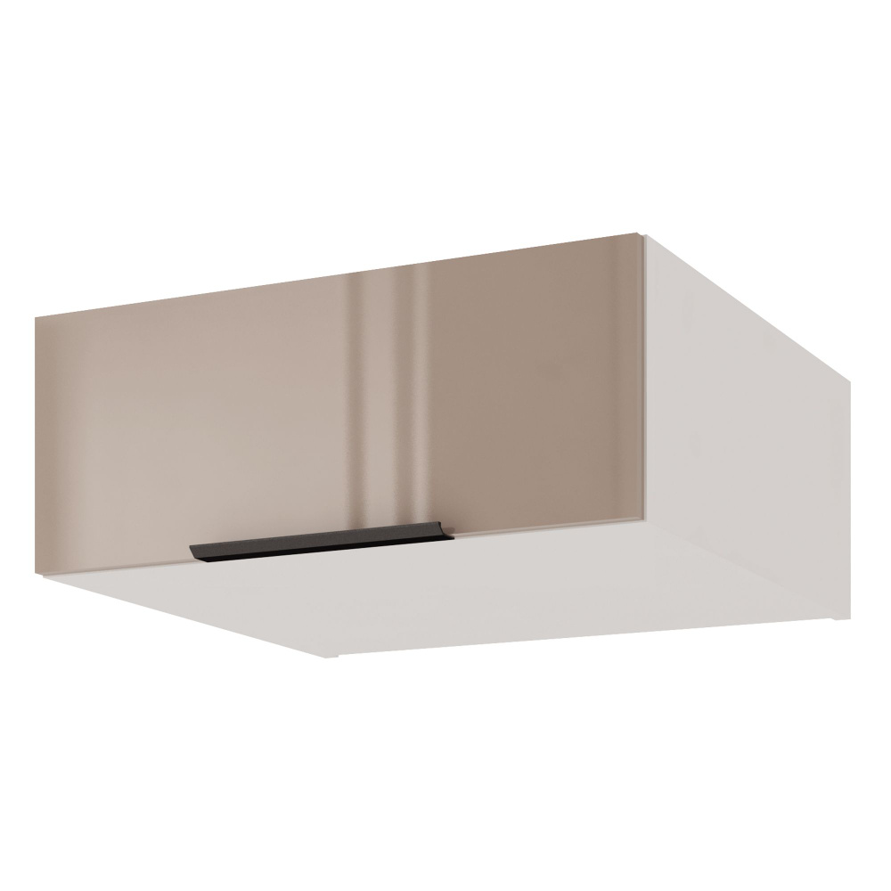 Кухонный модуль навесной антресольный LeoLana COLOR, Капучино глянец/Белый, 60х57,6х24 см, 1 шт.  #1