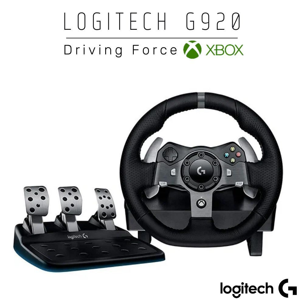 Руль Logitech G920 Driving Force Xbox, черный - купить с доставкой по  выгодным ценам в интернет-магазине OZON (945297772)