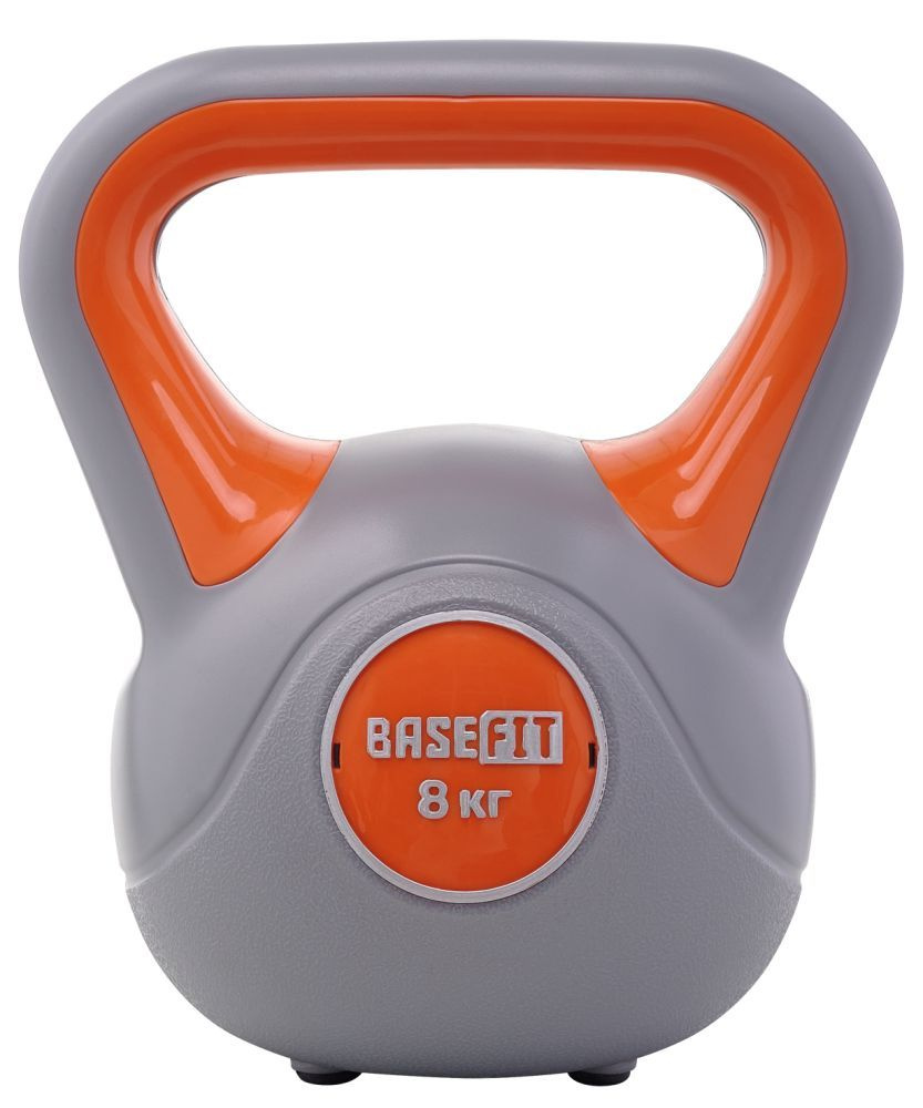 Гиря пластиковая DB-503, 8 кг, серый/оранжевый BASEFIT #1