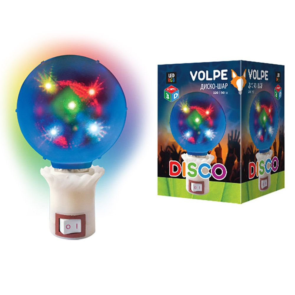 Ночник Volpe Шар 1,5 Вт LED RGB 3D #1