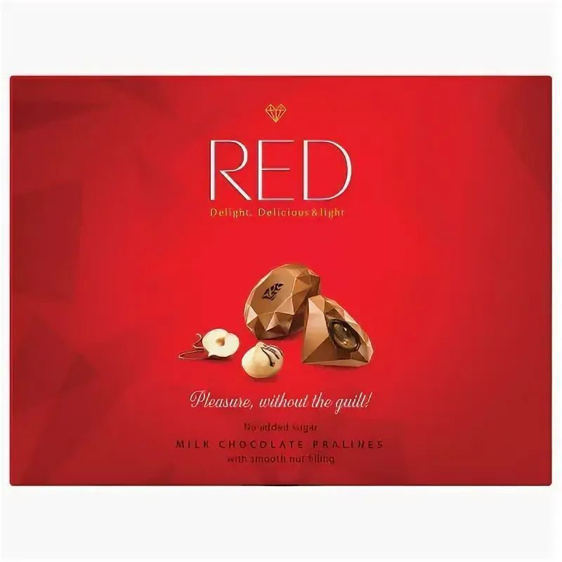 Шоколад молочный Red Delight с ореховой начинкой с пониженной калорийностью, 132г x2 штуки  #1