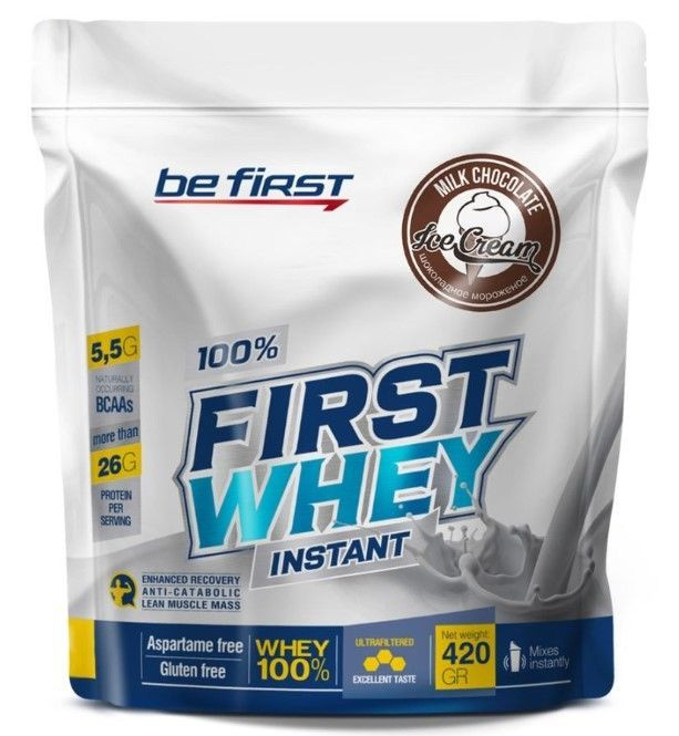 Сывороточный протеин (Шоколадное мороженое) Be First First Whey Instant 420 гр  #1