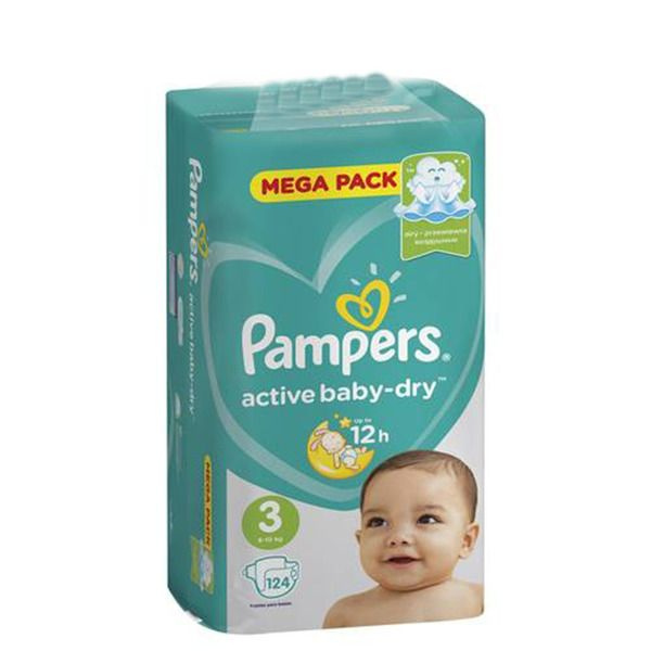 Подгузники Pampers Active Baby-dry 3 миди (5-9кг) 124 шт #1