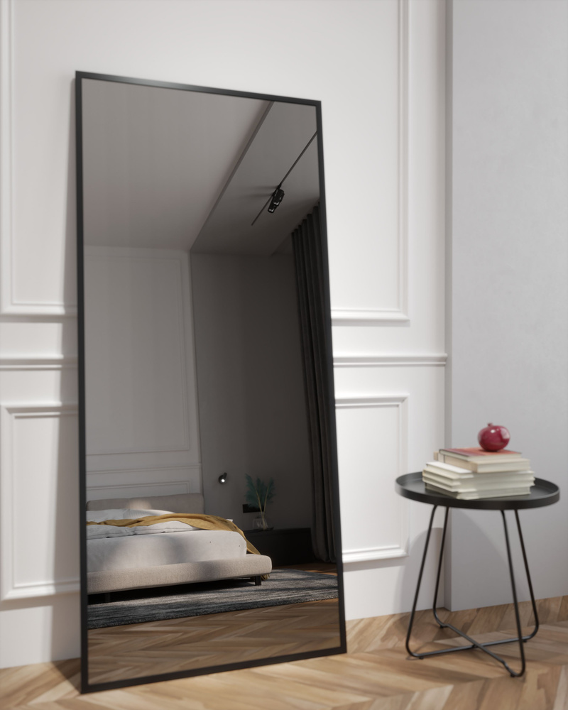 Зеркало настенное большое 160 х 80 интерьерное в полный рост в прихожую и гардероб в металлической раме #1
