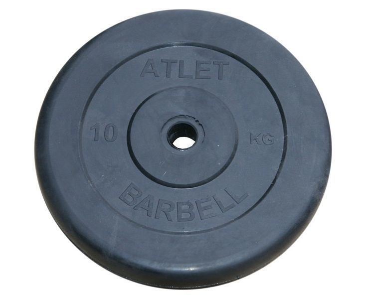 Диск обрезиненный BARBELL ATLET 10 кг / диаметр 31 мм #1