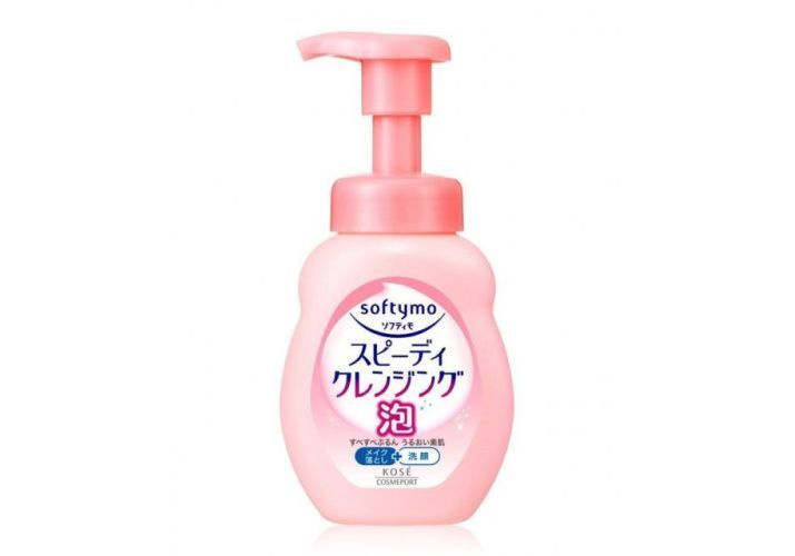 Kose Softymo Speedy Cleansing Foam Очищающая пенка для умывания и удаления макияжа, с цветочно-фруктовым #1