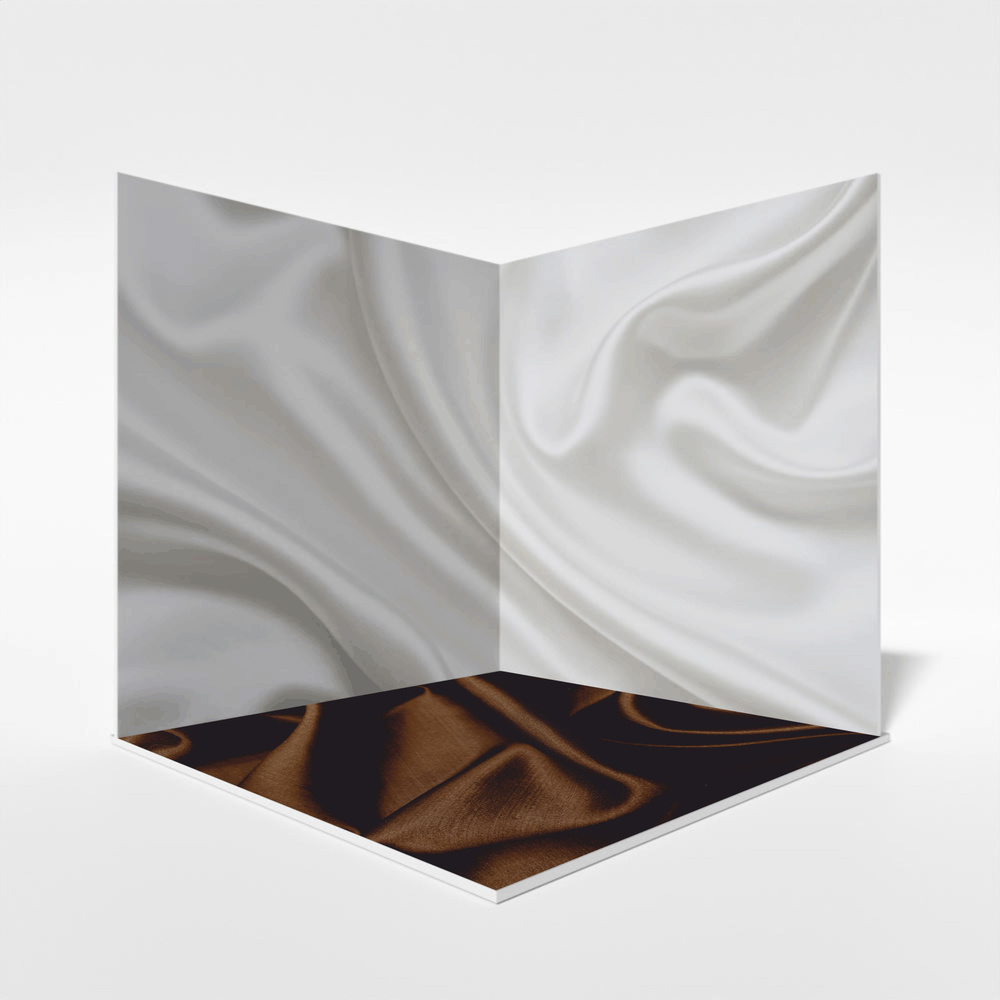 Нижстенд Фон для фото 72 см x 72 см, коричневый, белый #1