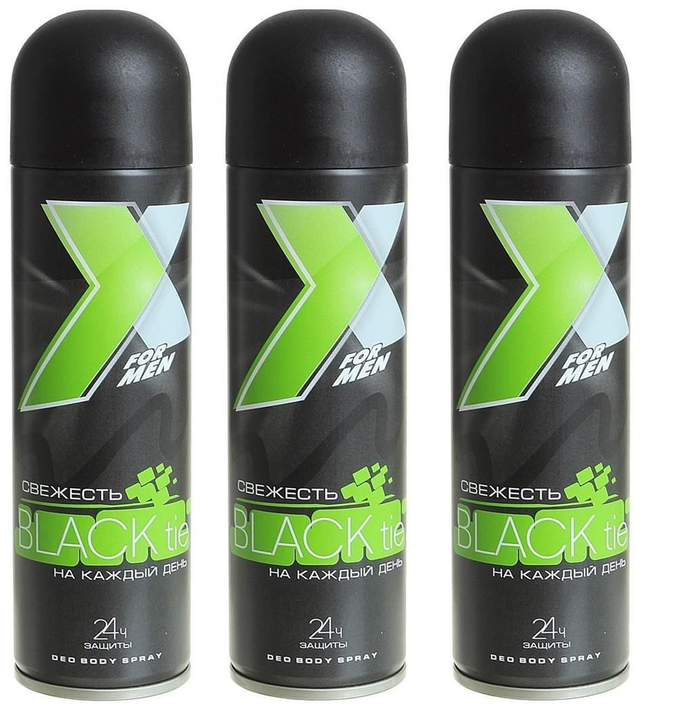 X Style Дезодорант Антиперспирант Black tie 145мл. мужской / 3 штуки  #1