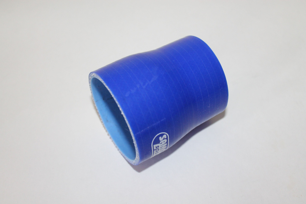Патрубок силиконовый переходной 63мм - 70мм, синий #1