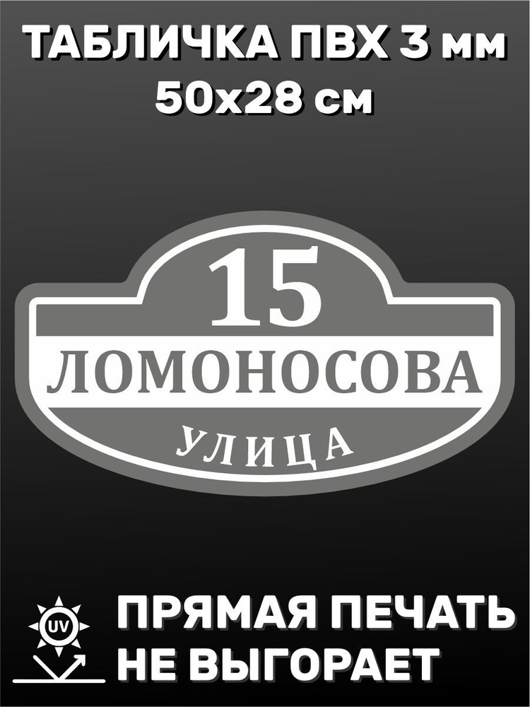 Табличка адресная на дом 50х28 см #1