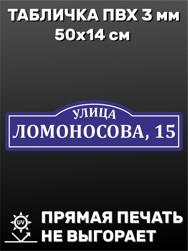 Табличка адресная на дом 50х14 см #1