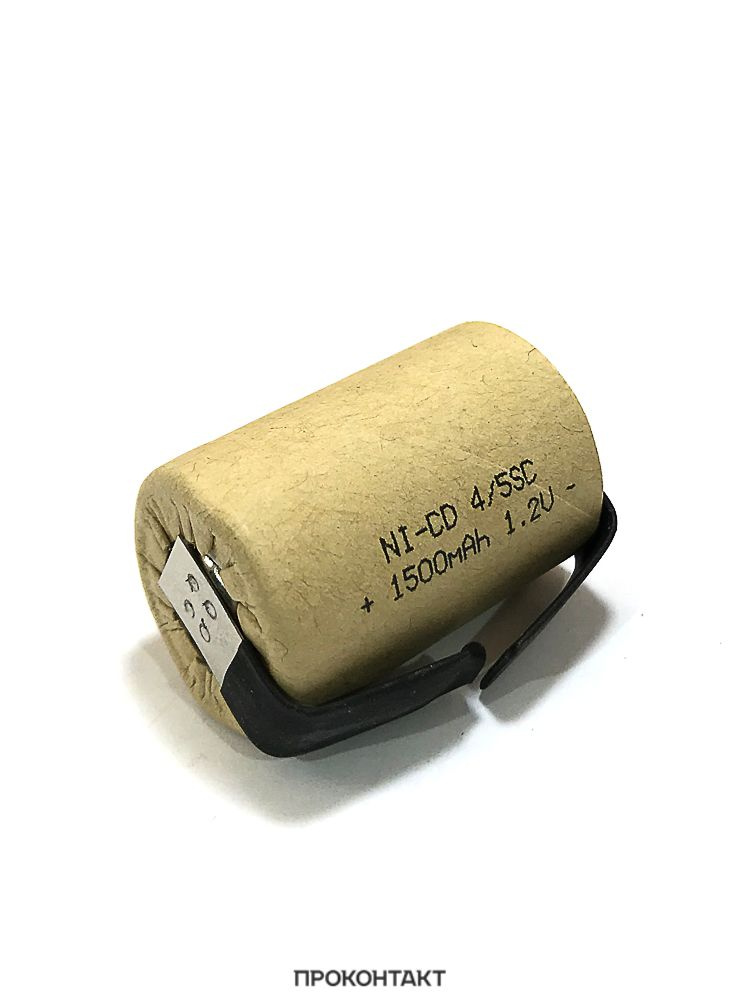 Аккумулятор Ni-Cd 4/5SC 1500mAh 1.2V картонная оболочка (факт.1300mah) с лепестками  #1