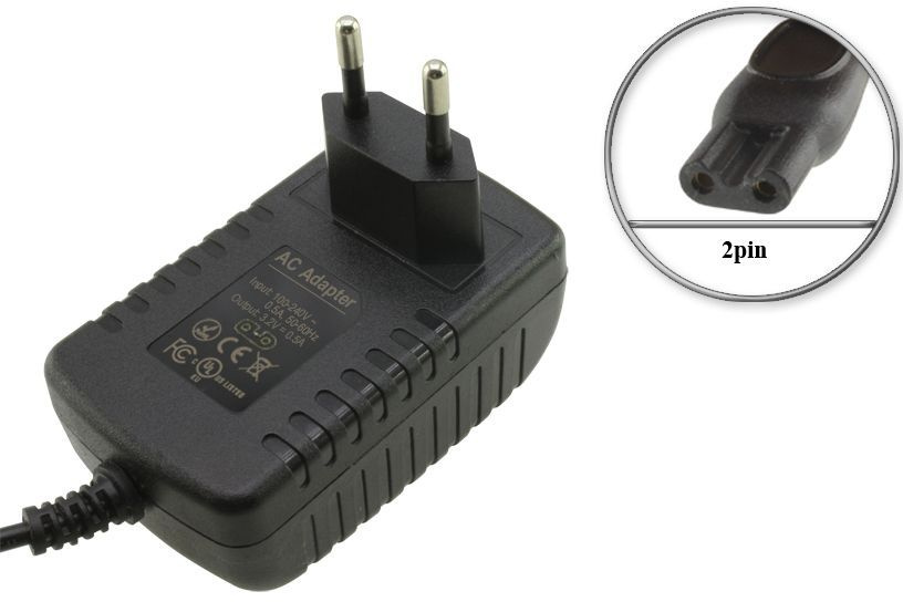 Адаптер (блок) питания 3V - 3.2V, 0.5A, 2pin, зарядное устройство бритвы Vitek VT-8265B и др.  #1