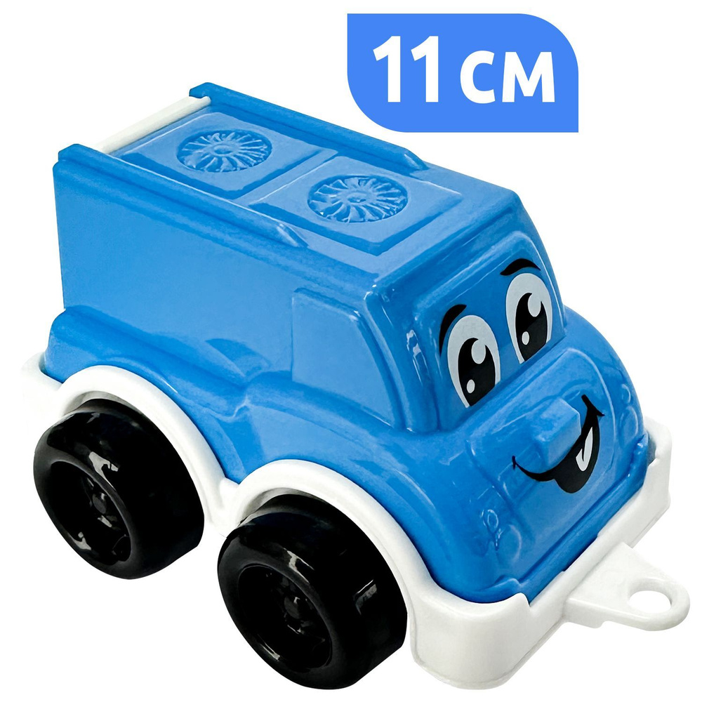 Машинка микро автобус синий игрушка Технок / игрушки для песочницы  #1