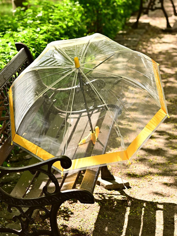 Зонт трость прозрачный детский для девочки и мальчика #1