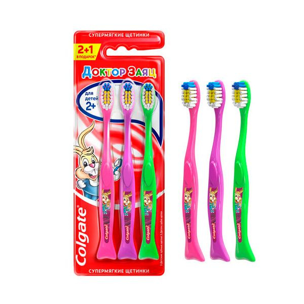 Зубная щетка Colgate супермягкая для детей с 2 лет #1