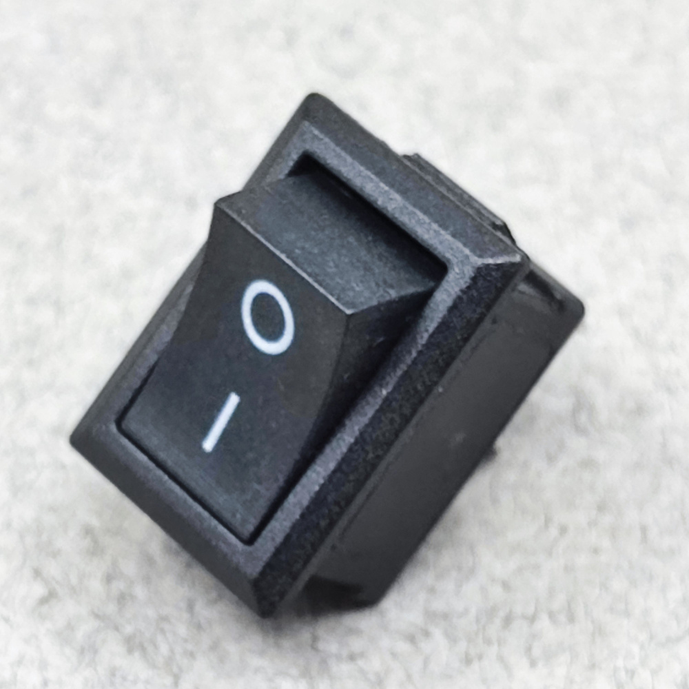 Выключатель для вытяжки 10А 2-pin KCD1 (Черный) #1