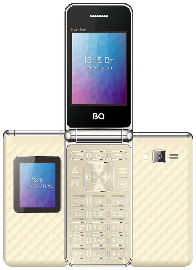 BQ Мобильный телефон 2446 Dream Duo, золотой #1