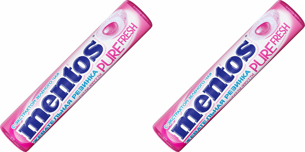 Жевательная резинка Mentos Pure Fresh Тутти Фрутти 15,5 г, комплект: 2 шт.  #1