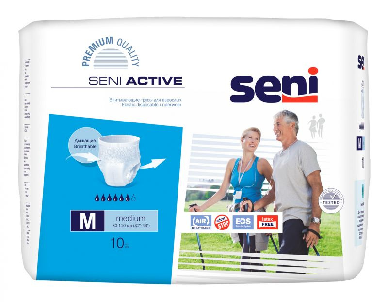 Подгузники-трусики для взрослых Seni Active Medium, 10 шт. #1