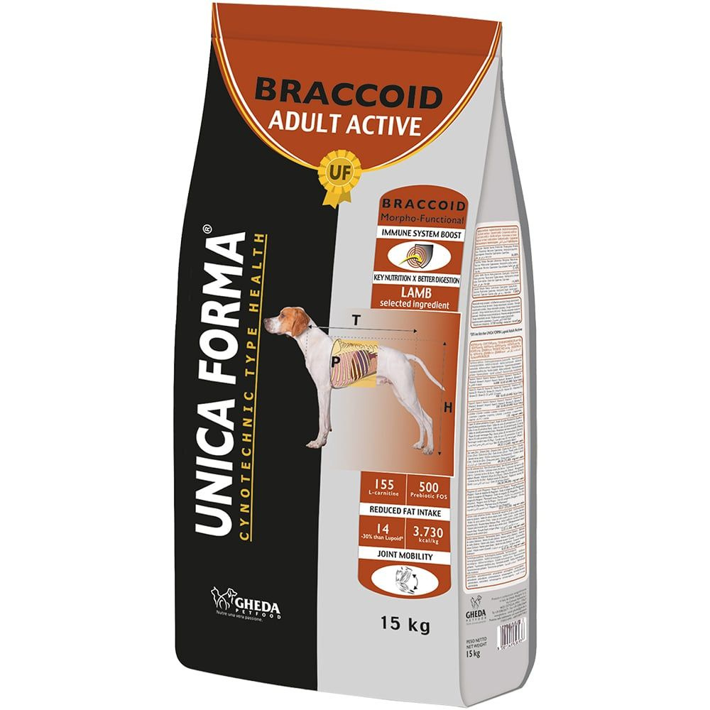 Unica Forma Braccoid Adult Active Сухой корм для взрослых собак средних и крупных пород,с ягненком, 15 #1