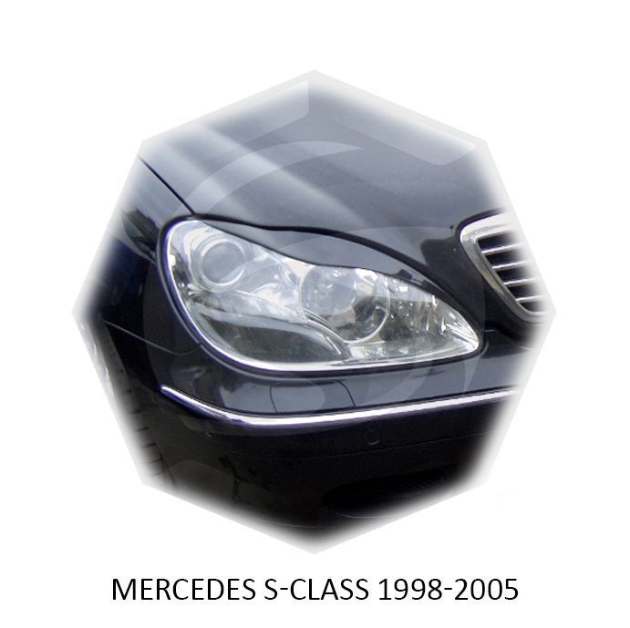 Реснички на фары MERCEDES S-class 220 1998-2005г тюнинг фар накладки на фары  #1