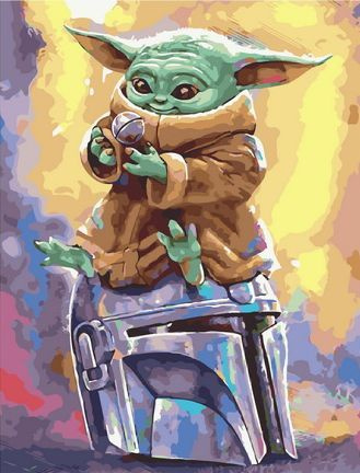 Картина по номерам Paintboy GX 44298 "Малыш Йода/ Звездные войны/ Мандалорец" 40х50 см  #1