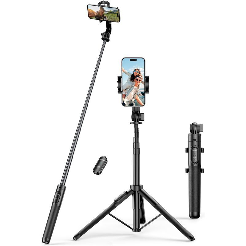 Штатив UGREEN LP586 (15062) Selfie Stick Tripod (1,5 м) with Bluetooth Remote чёрный #1