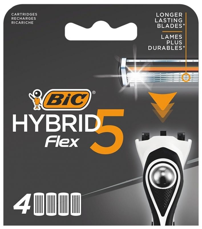 Сменные кассеты для бритья BIC Flex 5 Hybrid, 4 шт #1