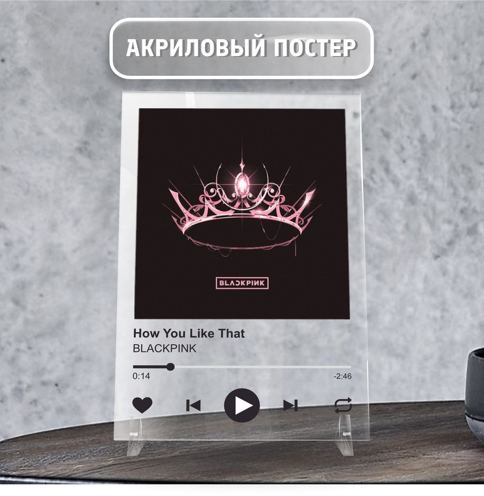 Spotify Спотифай постер интерьерный Black Pink блэк пинк - How You Like That 20х14  #1